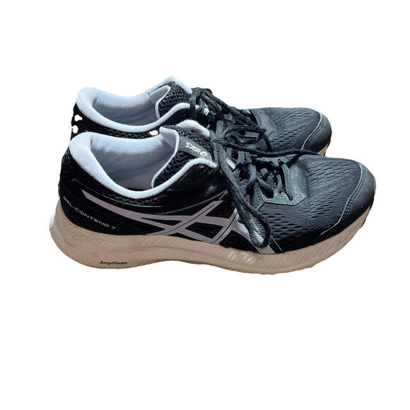Women’s Size 8 Tennis Shoe- Asics Gel Contend Black Running cross country - Picture 1 of 8